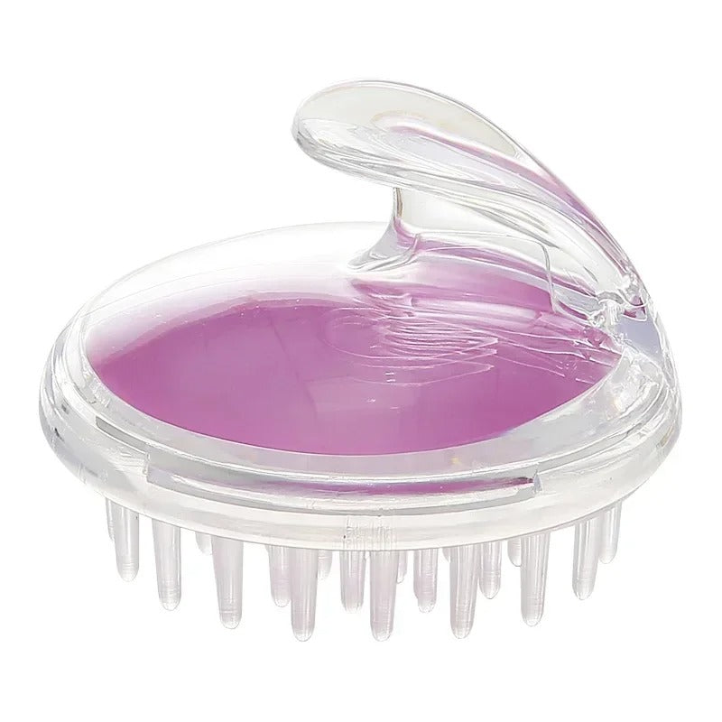 Pack of 2 Silicone Shampoo Brush – Scalp Massager & Deep Cleaning Hair Brush (Soft Grip)