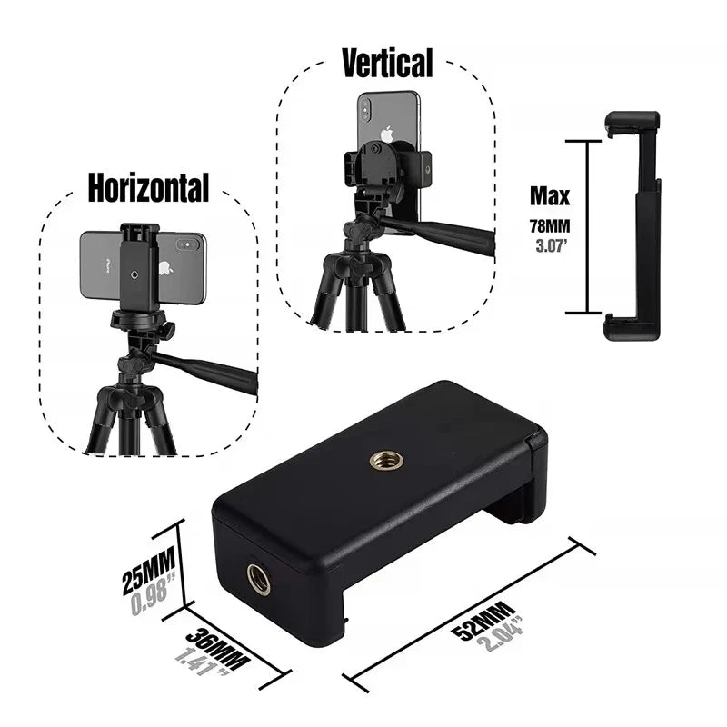Adjustable Mobile & Camera Tripod Stand – Portable Lightweight Tripod