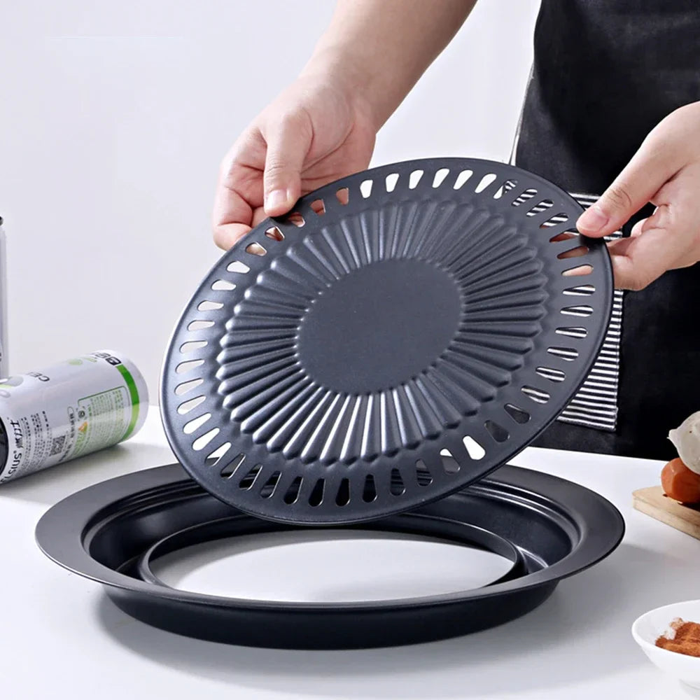 Stove Top BBQ Grill Pan – Non-Stick Portable Grill for Gas Stove | Indoor BBQ & Steak Grill Plate