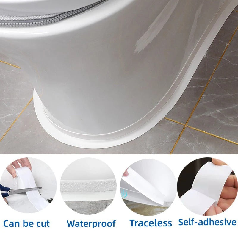 PVC Sealing Strip Tape – Waterproof Kitchen & Bathroom Gap Seal (Self-Adhesive)