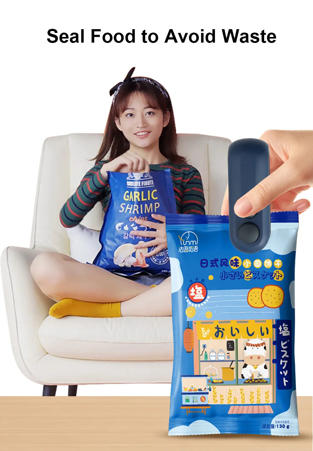 Mini Snack Bag Sealer – Portable Heat Sealer | Food Fresh Keeping Machine