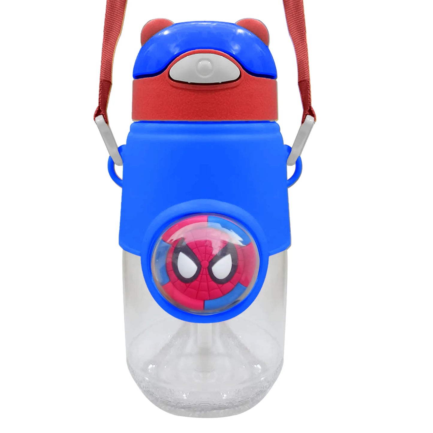 Fancy Style Mighty 3D Cartoon School Bottle – Kids Straw Water Bottle (Leakproof)
