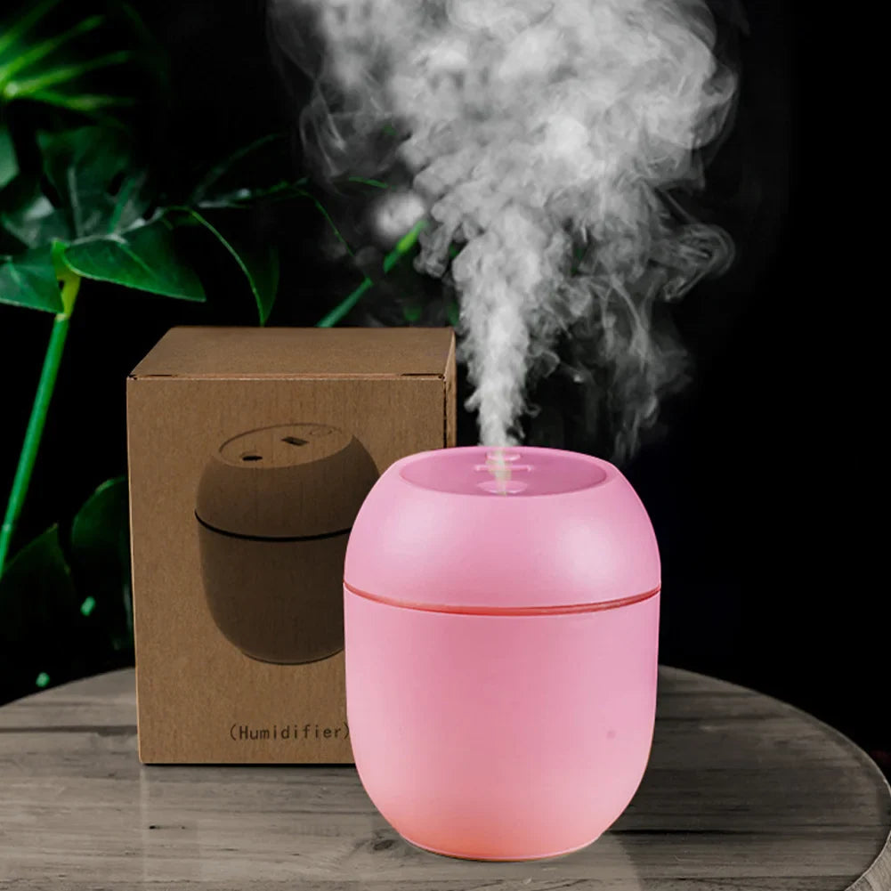 USB Humidifier Air Freshener – Quiet Mist Diffuser with LED Lights | Portable Room Moisturizer