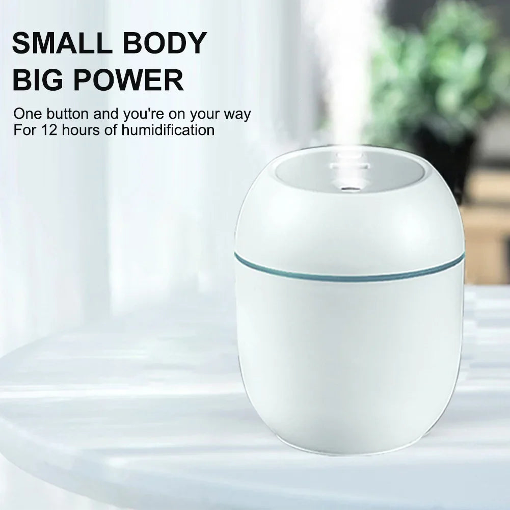 USB Humidifier Air Freshener – Quiet Mist Diffuser with LED Lights | Portable Room Moisturizer