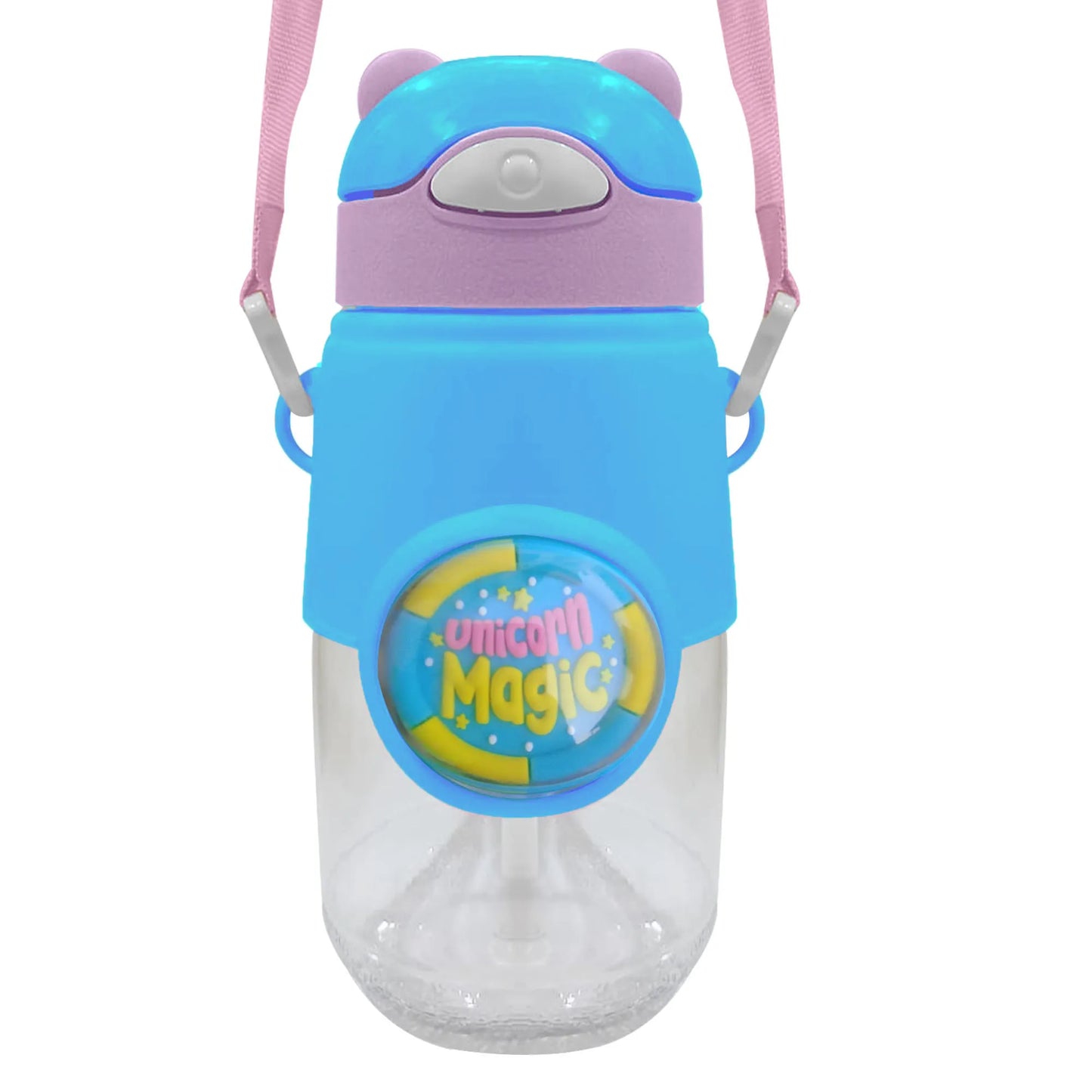 Fancy Style Mighty 3D Cartoon School Bottle – Kids Straw Water Bottle (Leakproof)
