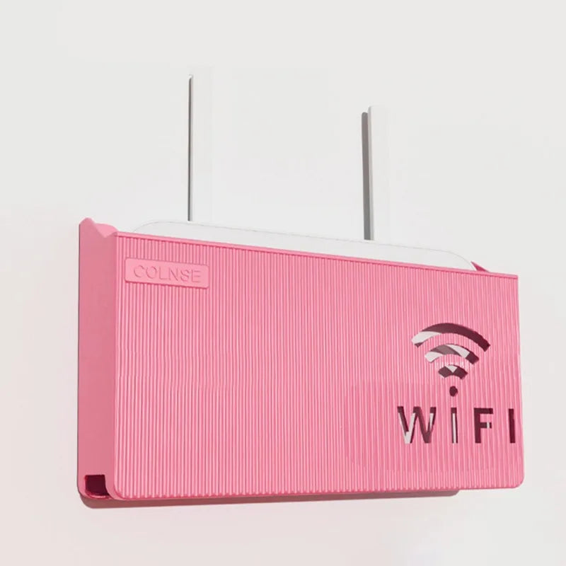 Wall Mounted WiFi Router Storage Box – Cable Organizer & Router Shelf