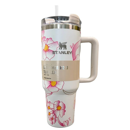 White Barbie Stanlay Tumbler | H2.0 Tumbler 1.18L Limited Edition Double Wall Vacuum Insulated