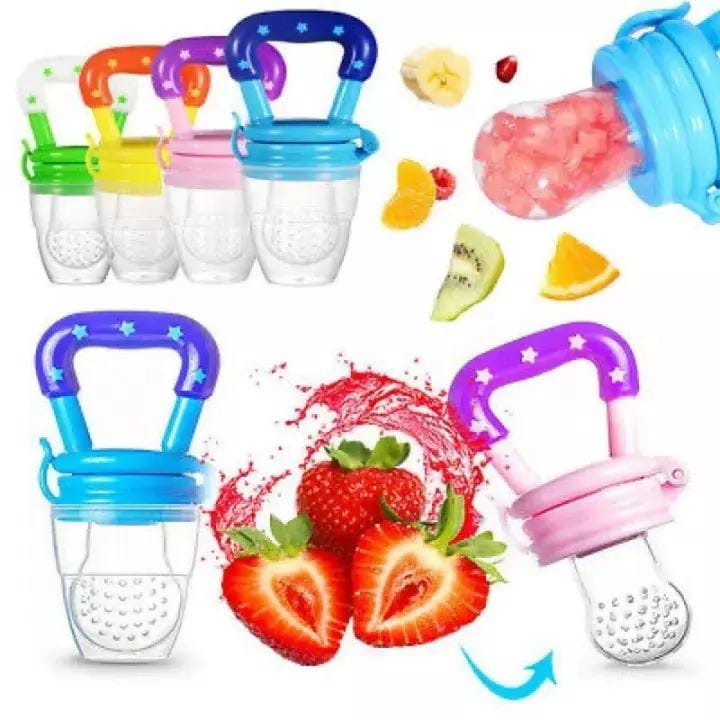 2-in-1 Baby Silicone Fresh Fruit Feeder & Infant Teething Pacifier