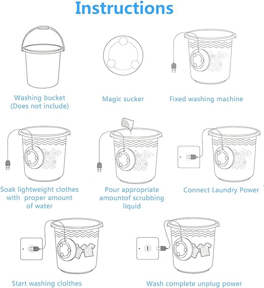 Portable Turbine Ultrasonic Washing Machine - (IMPORTED)
