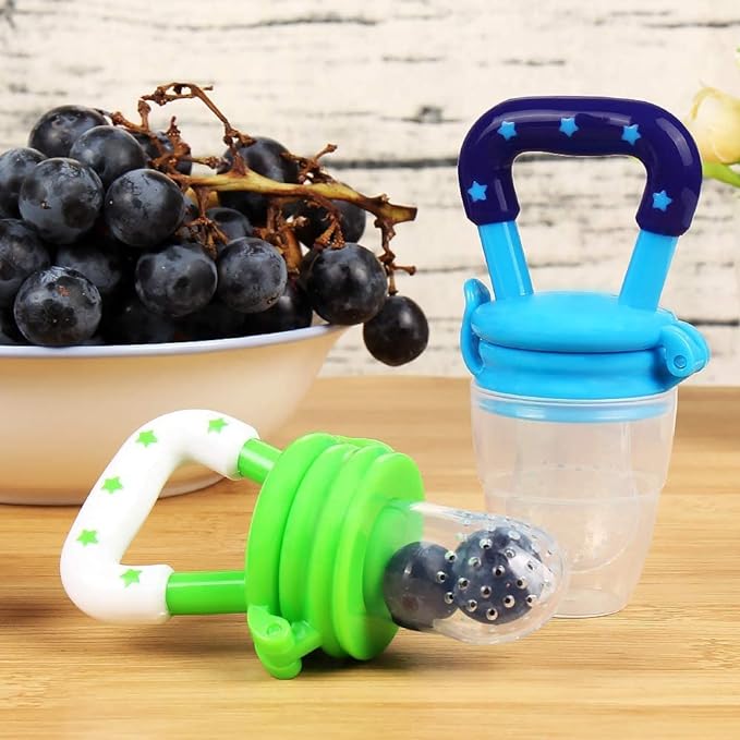 2-in-1 Baby Silicone Fresh Fruit Feeder & Infant Teething Pacifier