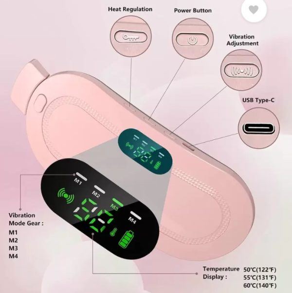 Portable Smart Heating Pad & Multifunctional Massager – Period Pain Relief Belt