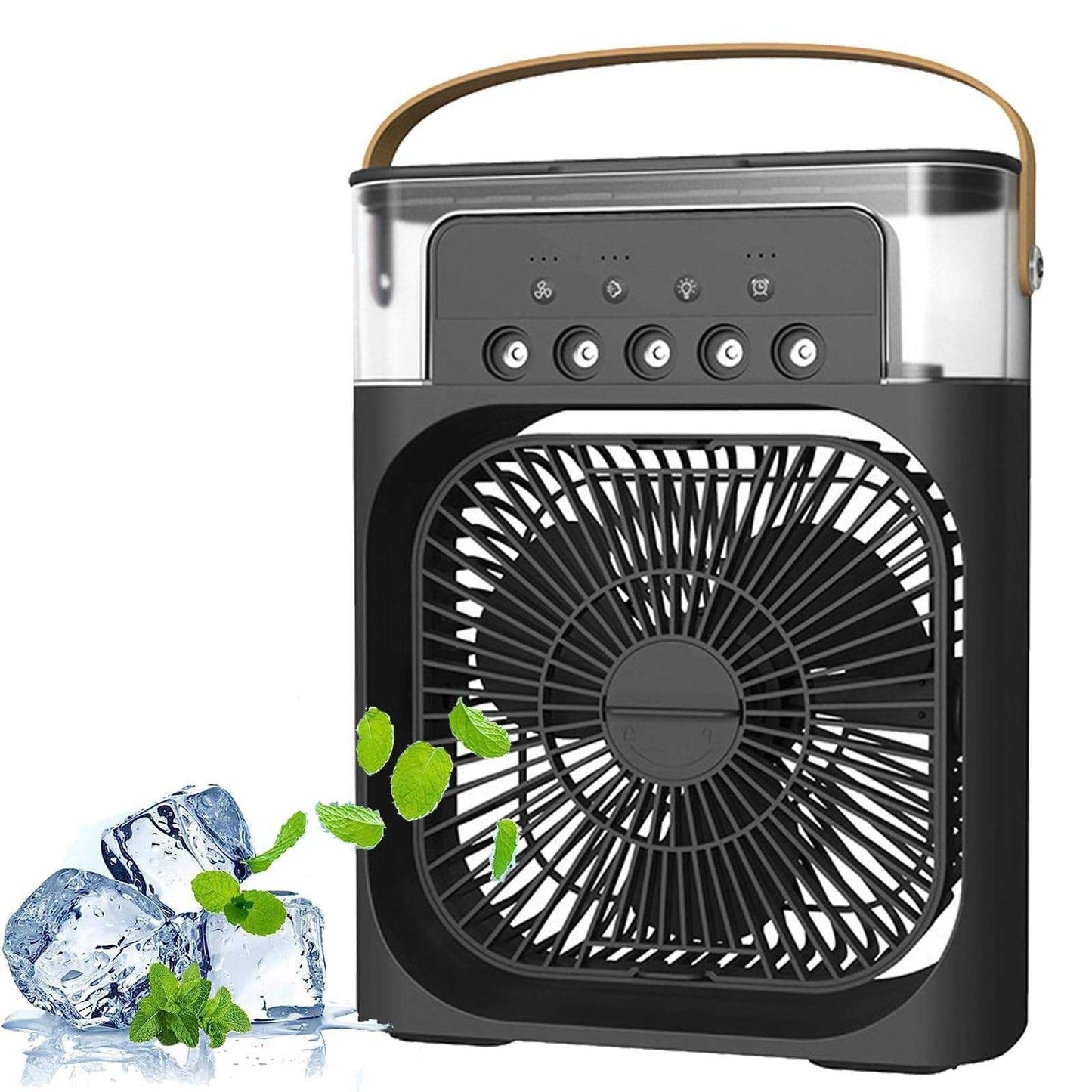 Portable Air Cooler Desk Fan with Water Spray – USB Mini Air Conditioner