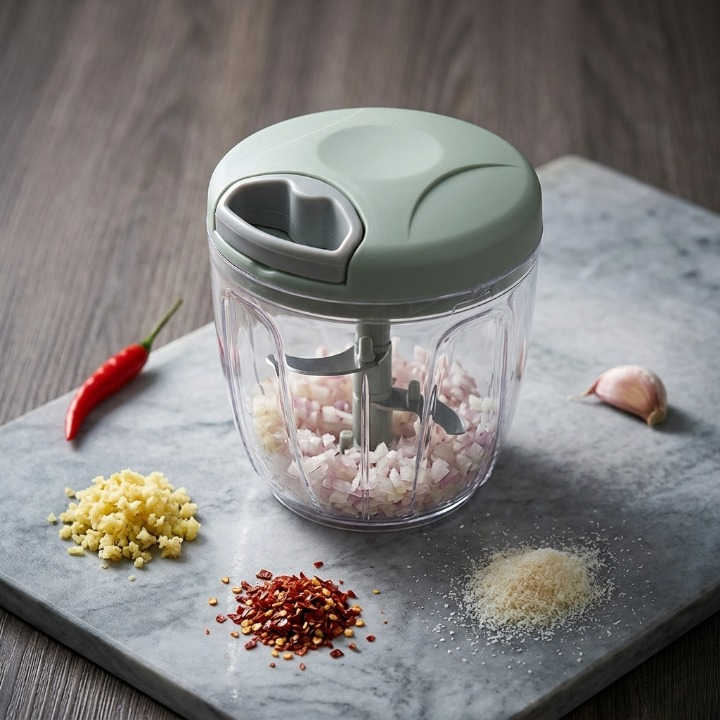 Multi-Function Manual Pull-String Vegetable Cutter & Meat Chopper 3 Blade , 5 Blade