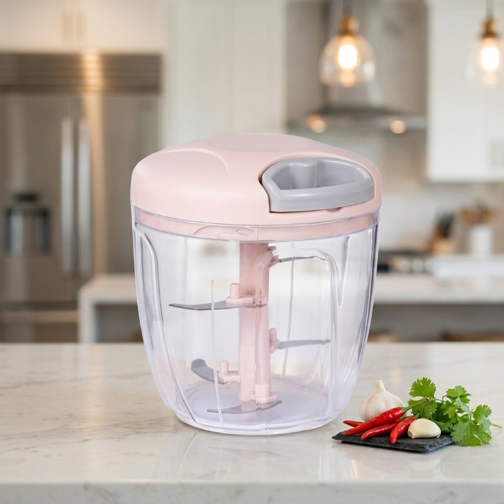 Multi-Function Manual Pull-String Vegetable Cutter & Meat Chopper 3 Blade , 5 Blade