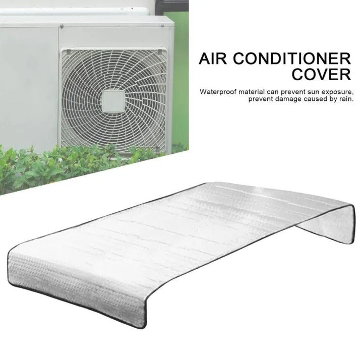 AC Outdoor Unit Sunshade Cover – Silver Foil Heat Shield & Dust Protector