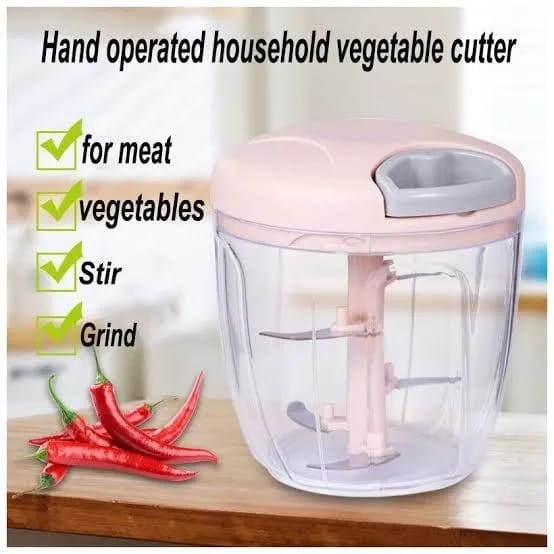 Multi-Function Manual Pull-String Vegetable Cutter & Meat Chopper 3 Blade , 5 Blade
