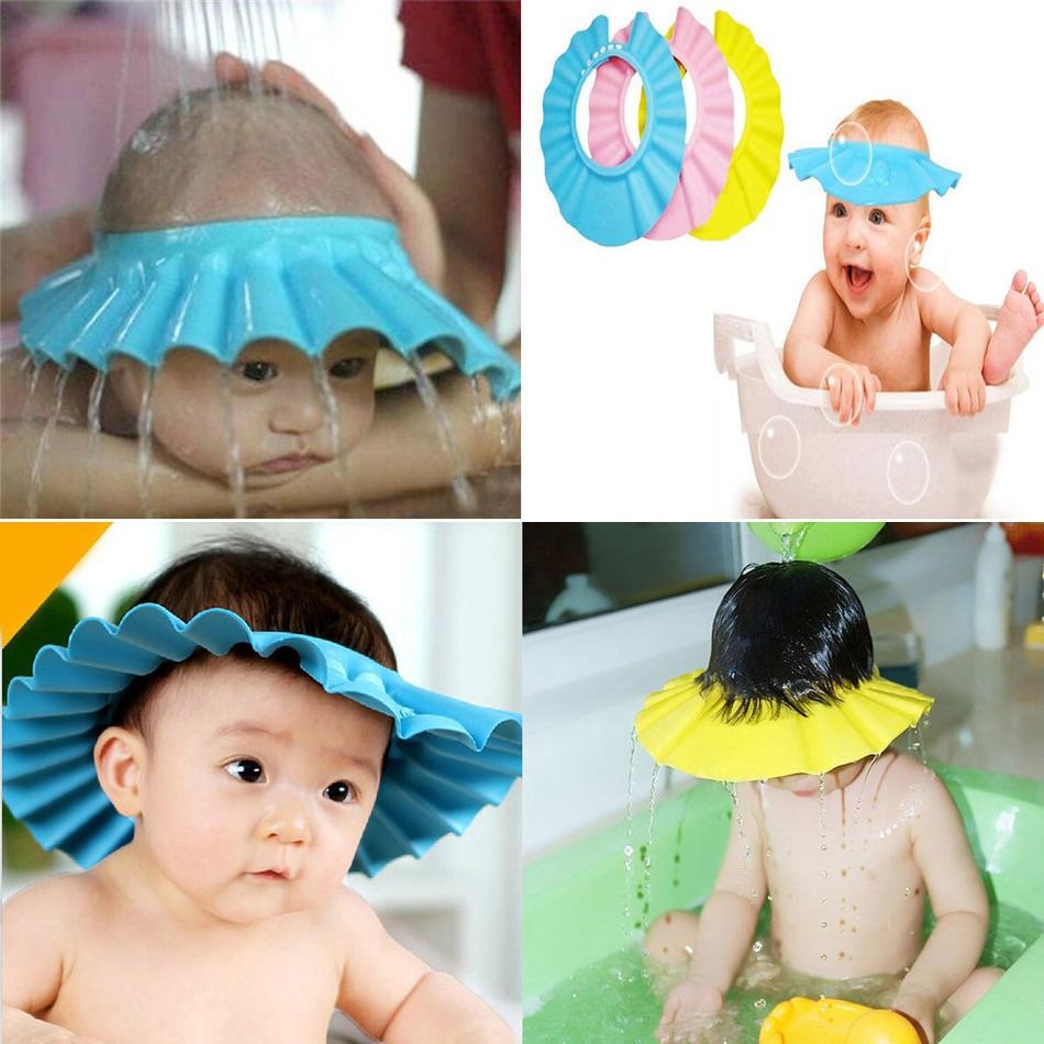 Baby Shampoo Cap for Kids – Adjustable Waterproof Bath Visor with Eye & Ear Protection