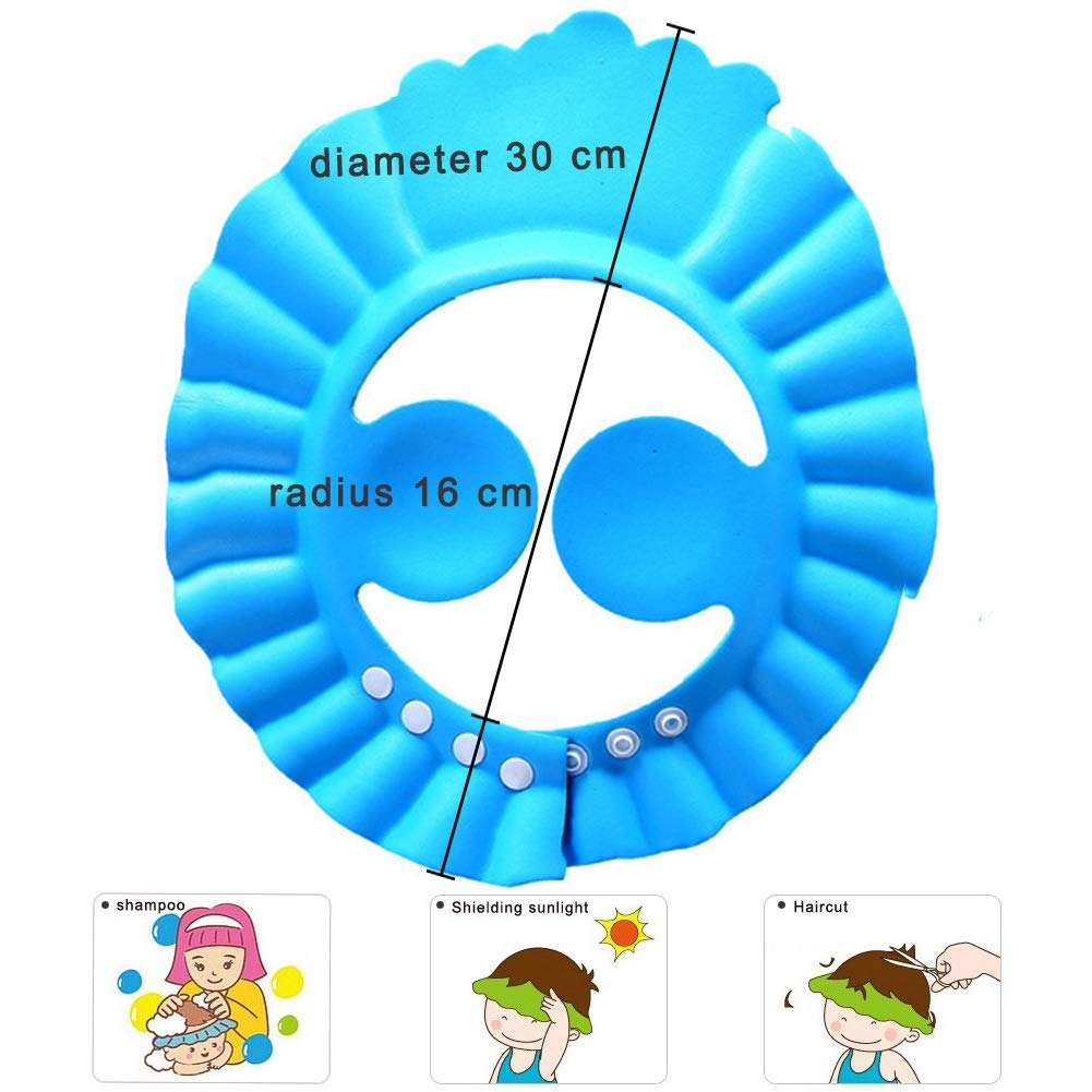 Baby Shampoo Cap for Kids – Adjustable Waterproof Bath Visor with Eye & Ear Protection