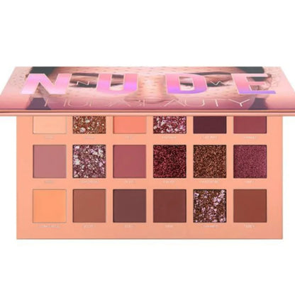 18 Colors Nude Eyeshadow Palette | Matte & Shimmer Pigmented Shades, Long-Lasting