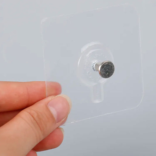 (1pcs) Adhesive Screw Sticker Hook Heavy Duty Stick on Door Nail Free Screw Non-Trace No Drilling Nail Self Waterproof Adhesive Hanging Nails Hooks Holders Multifunctional Use