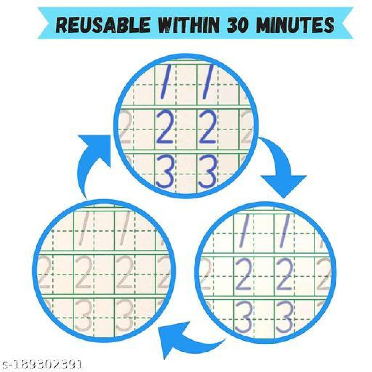 4 in 1 Sank Magic Book | Reusable Magic Practice Copy Book | 4 books + 1 Pen + 10 Refills +1 Grip