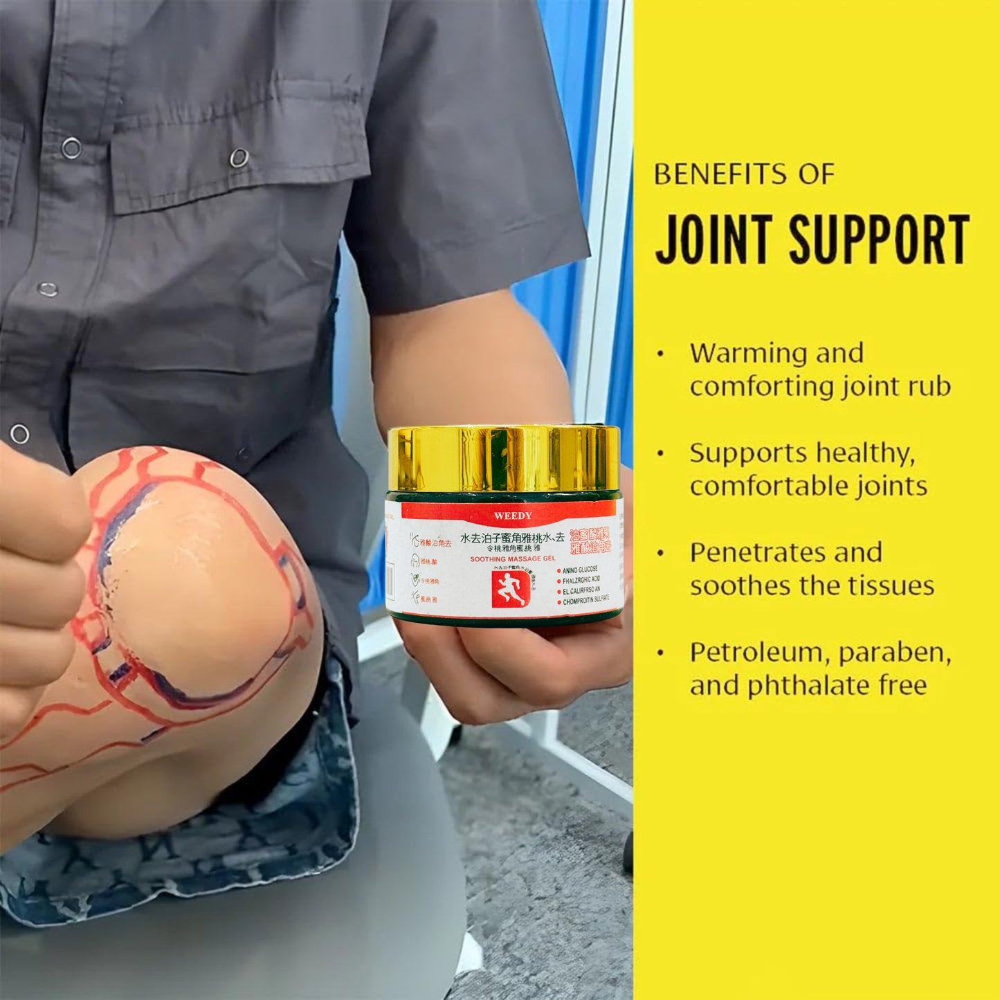 WEEDY Top Japanese Pain Gel | Rapid Relief from Muscle Tension | 100g