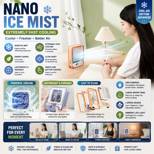 Portable Air Cooler & Desktop Cooling Fan