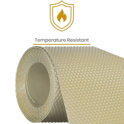 Anti-Slip Fridge & Shelf Mat | Waterproof Washable Liner for Kitchen Drawers Cabinets | Beige