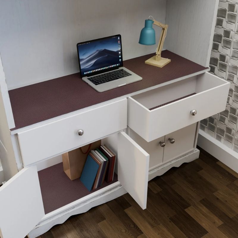 Anti-Slip Fridge & Shelf Mat | Waterproof Washable Liner for Kitchen Drawers Cabinets | Brown