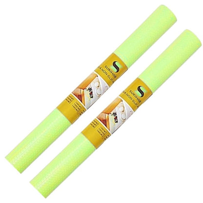 Anti-Slip Fridge & Shelf Mat | Waterproof Washable Liner for Kitchen Drawers Cabinets | Parrot Green