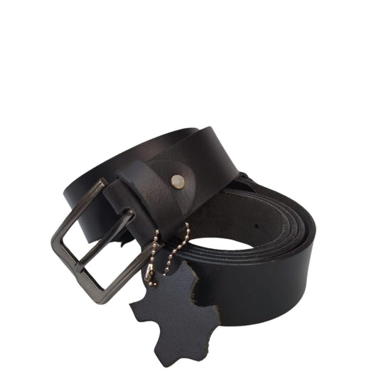 (Big Size) - Men buffalo leather belt | Waist Belt for boys &amp; Mens (Black)